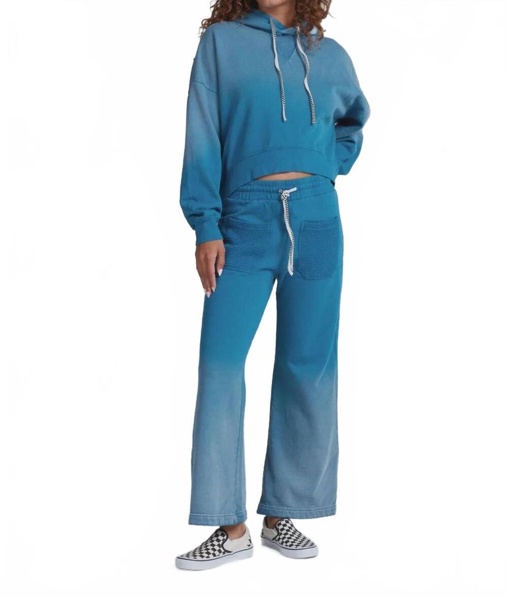 NEW ASKK NY sailor sweatpants in indigo dip dye